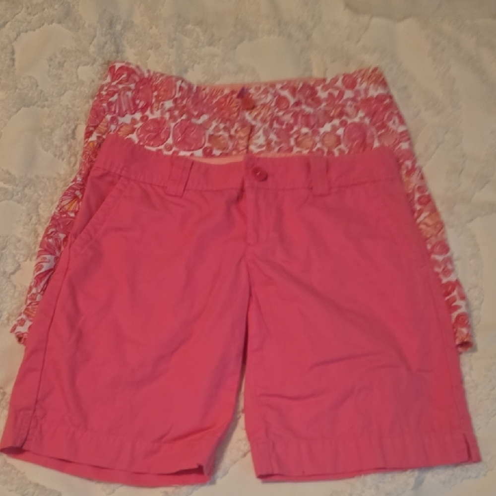 Lilly Pulitzer 2 Pair Of Pink Women's Shorts Size 4 EUC (#14)